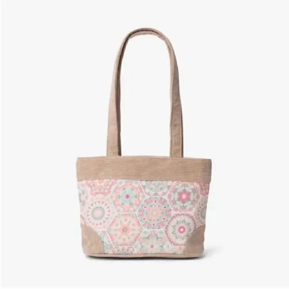 NEW! Boho Mandala Canvas Shoulder Tote Bag Purse Pastels